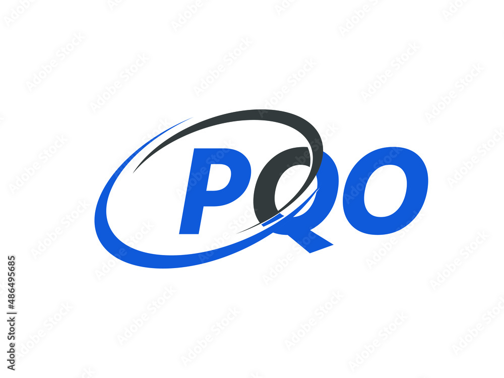 PQO letter creative modern elegant swoosh logo design PQO letter creative modern elegant swoosh logo design