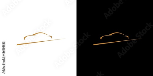 Modern and elegant car silhouette logo design