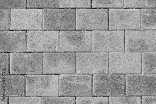 Street tile texture background. A pattern of gray paving slabs photo
