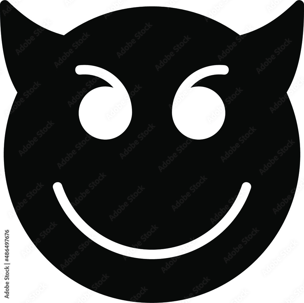 Fototapeta premium Smiley Glyph_1-70 Glyph Icon