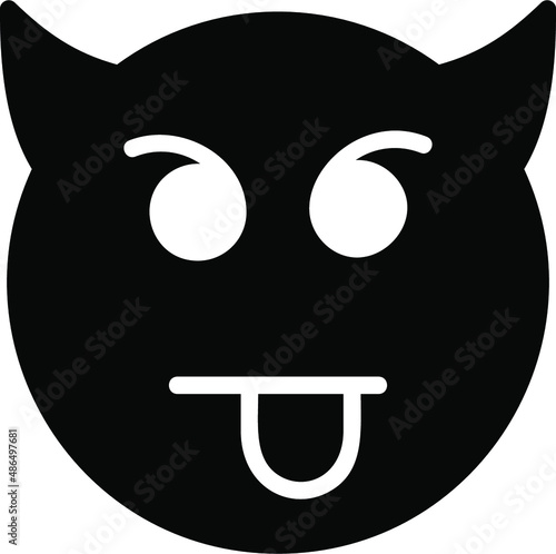 Smiley Glyph_1-87 Glyph Icon