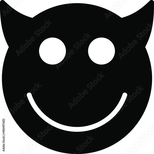 Smiley Glyph_1-84 Glyph Icon