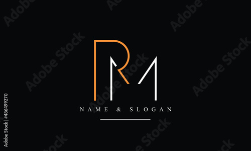 RM, MR, R, M abstract letters logo monogram