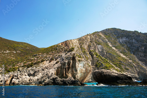 Zakynthos, Greece. Blue caves of the island of Zakynthos.