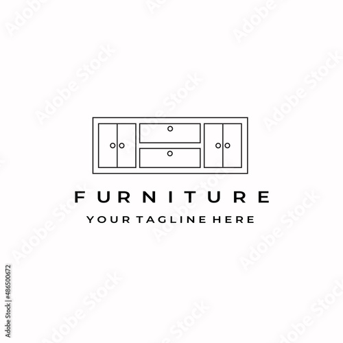 furniture modern logo vector illustration