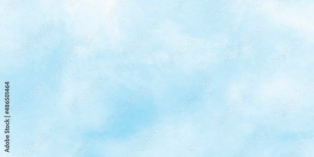 Light sky blue shades watercolor background. Abstract watercolor background, Turquoise gradient color handmade illustration