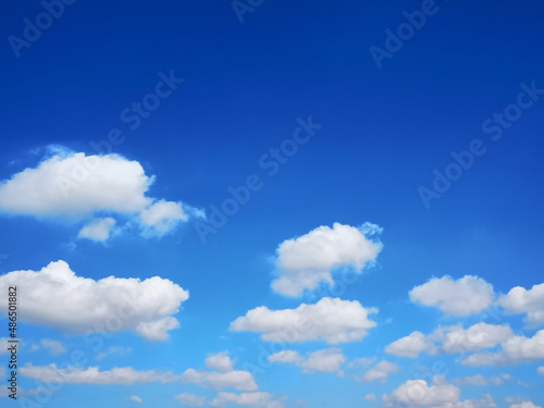 Blue sky and white cloud background