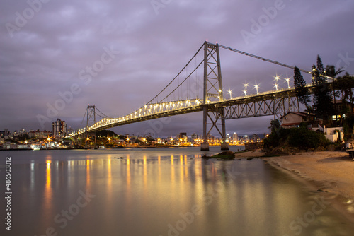 noite na Ponte Hercílio Luz, Florianópolis Santa Catarina Brasil