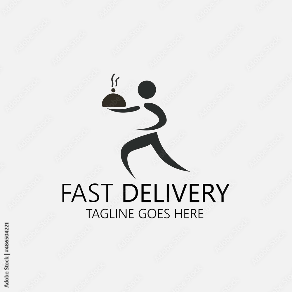 Fast delivery logo design template. Vector illustration