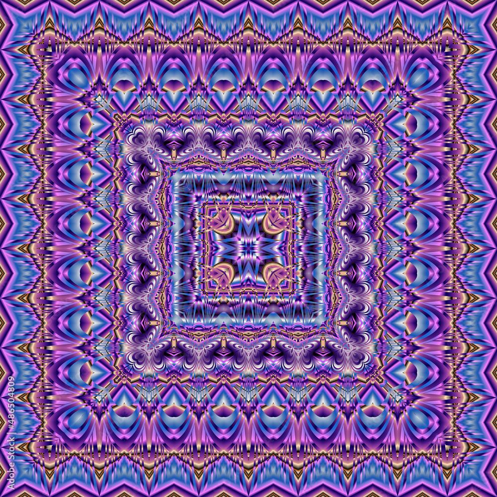 3d effect - abstract square fractal pattern 3d effect - abstract square fractal pattern