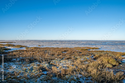 Eis auf dem Meer bei Ebbe am Morsum Kliff  Insel Sylt