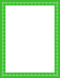 Green border frame board. Vector background or book page. Simple rectangular billboard, plaque, signboard or label 