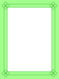 Green border frame board. Vector background or book page. Simple rectangular billboard, plaque, signboard or label 
