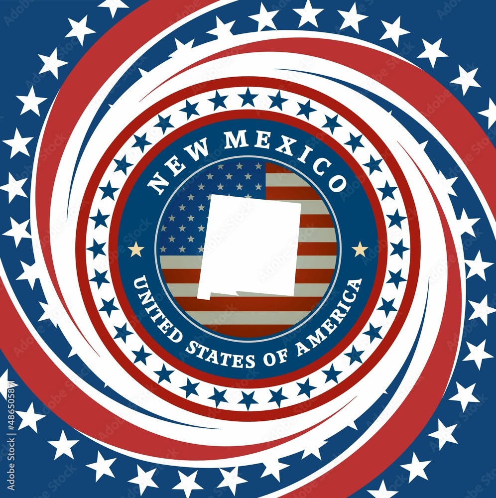Obraz premium USA flag and map state