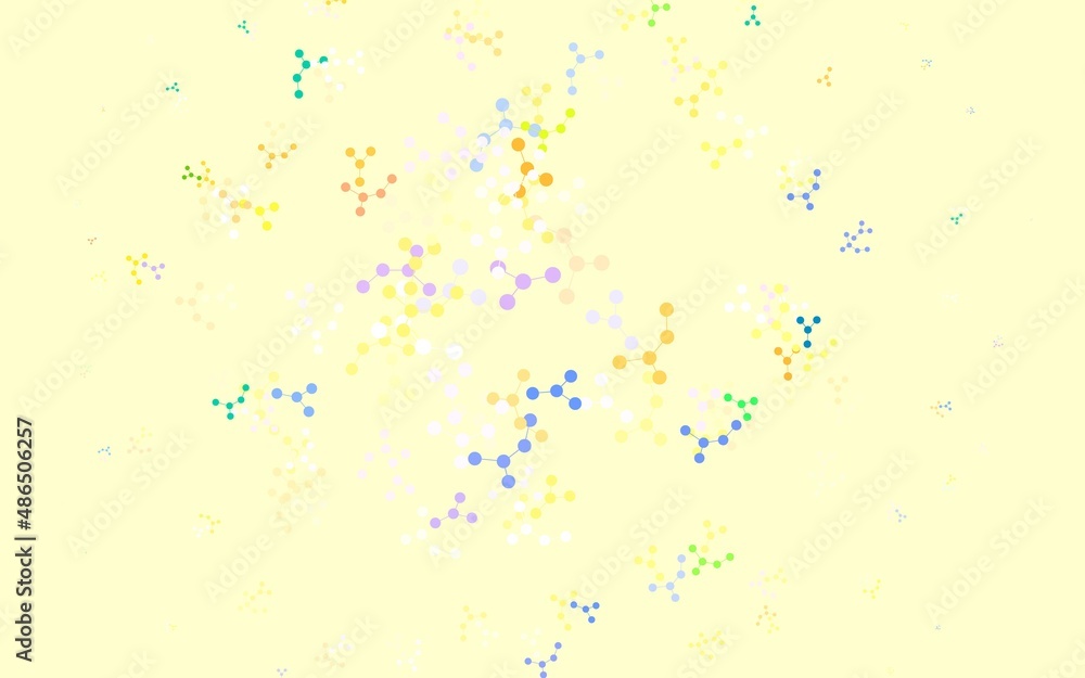 Obraz premium Light Pink, Yellow vector background with forms of artificial intelligence.