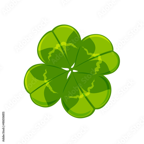 Leaf of a clover symbol of Ireland, vector illustration.
