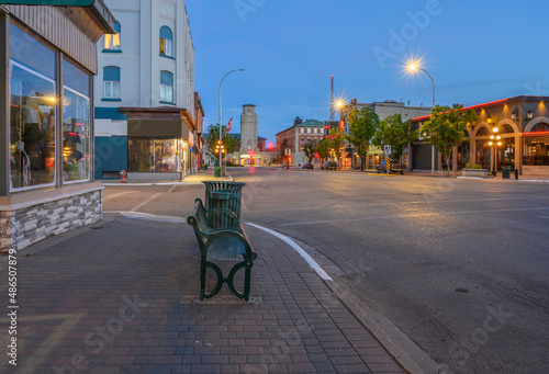 Evening view of downtown Moose Jaw, Saskatchewan, Canada photo
