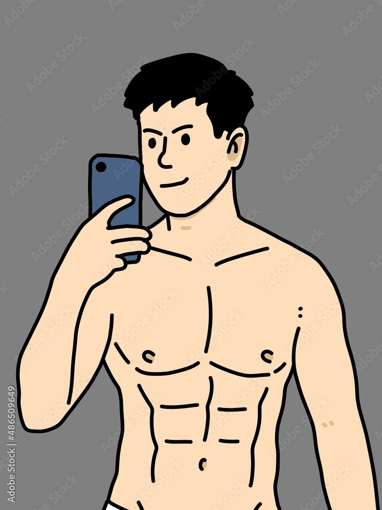 cute man cartoon on gray background cute man cartoon on gray background
