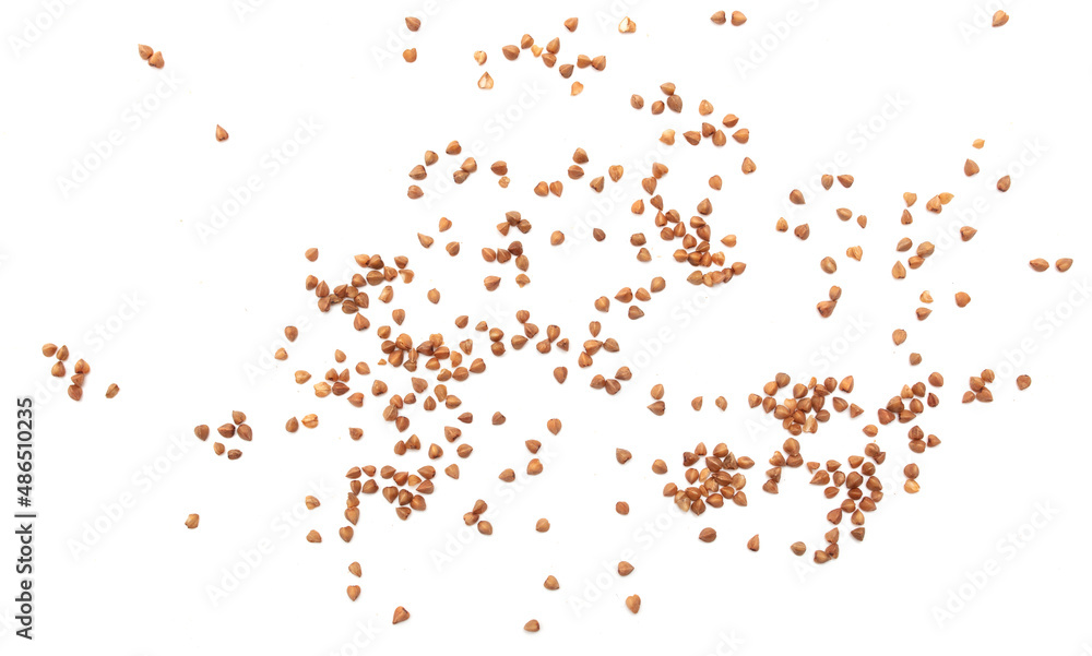 Buckwheat groats isolated on white background. Buckwheat groats isolated on white background.
