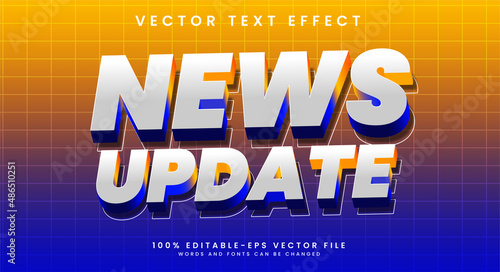 News update editable vector text effect with minimalis concept.