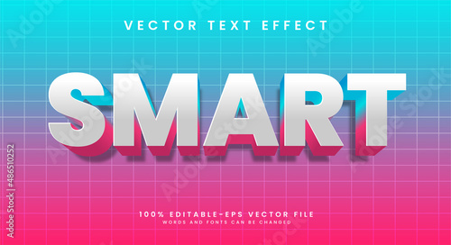 Smart editable vector text effect with minimalis concept.