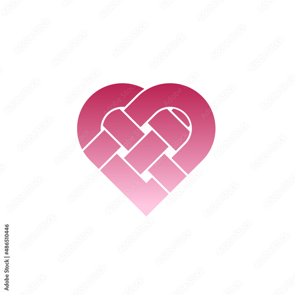 Heart shape icon. Valentine greeting card with heart.