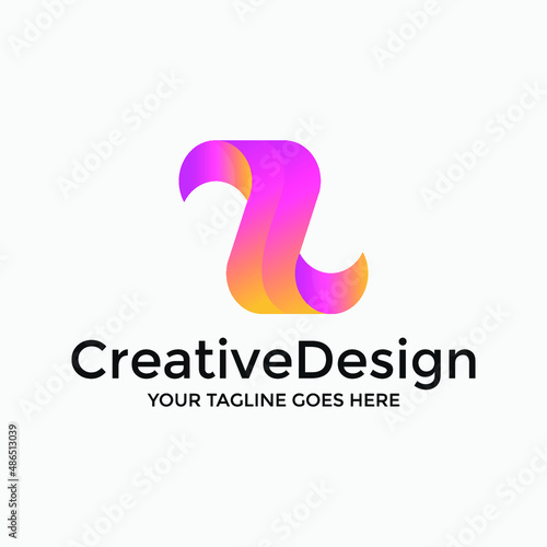 Z modern letter logo template
