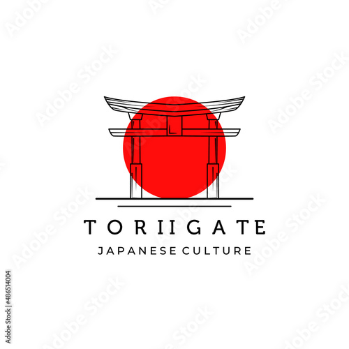 toriigate logo vector illustration photo