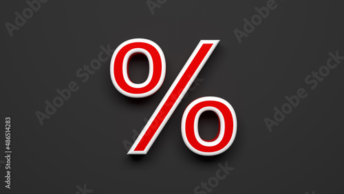 sale percent symbol in front of background - 3D Illustration