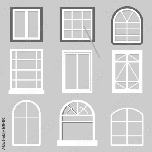 set of windows illustration