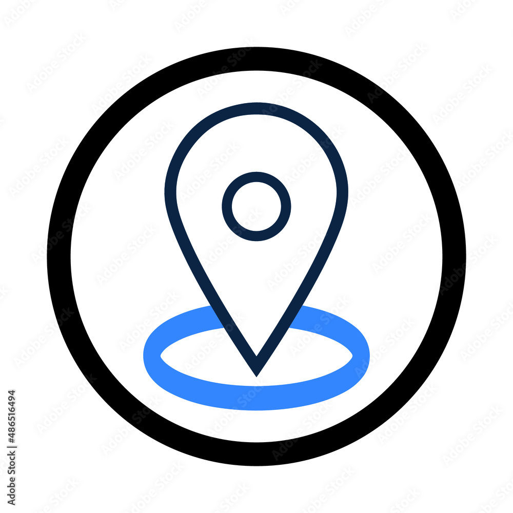 Location map or pin map icon Location map or pin map icon