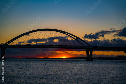 夕焼けと橋 © Ritsuto Hayashi