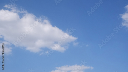 Blue sky and white cloud with sunlight