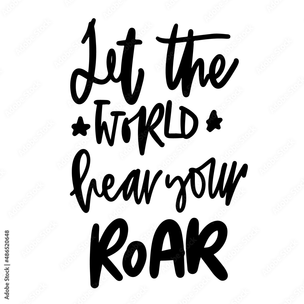 Roar. Hand lettering illustration for your design Roar. Hand lettering illustration for your design