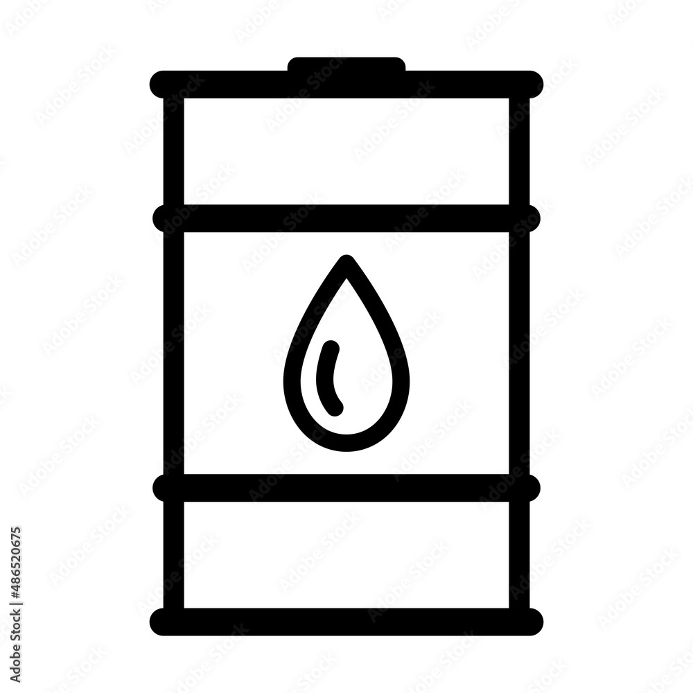 Barrel with fuels. Barrel with oil drop logo. Oil stocks. Gallon fuel. Gas station