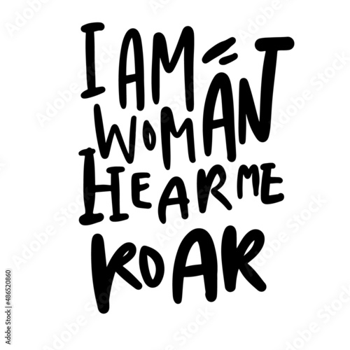 Roar. Hand lettering illustration for your design