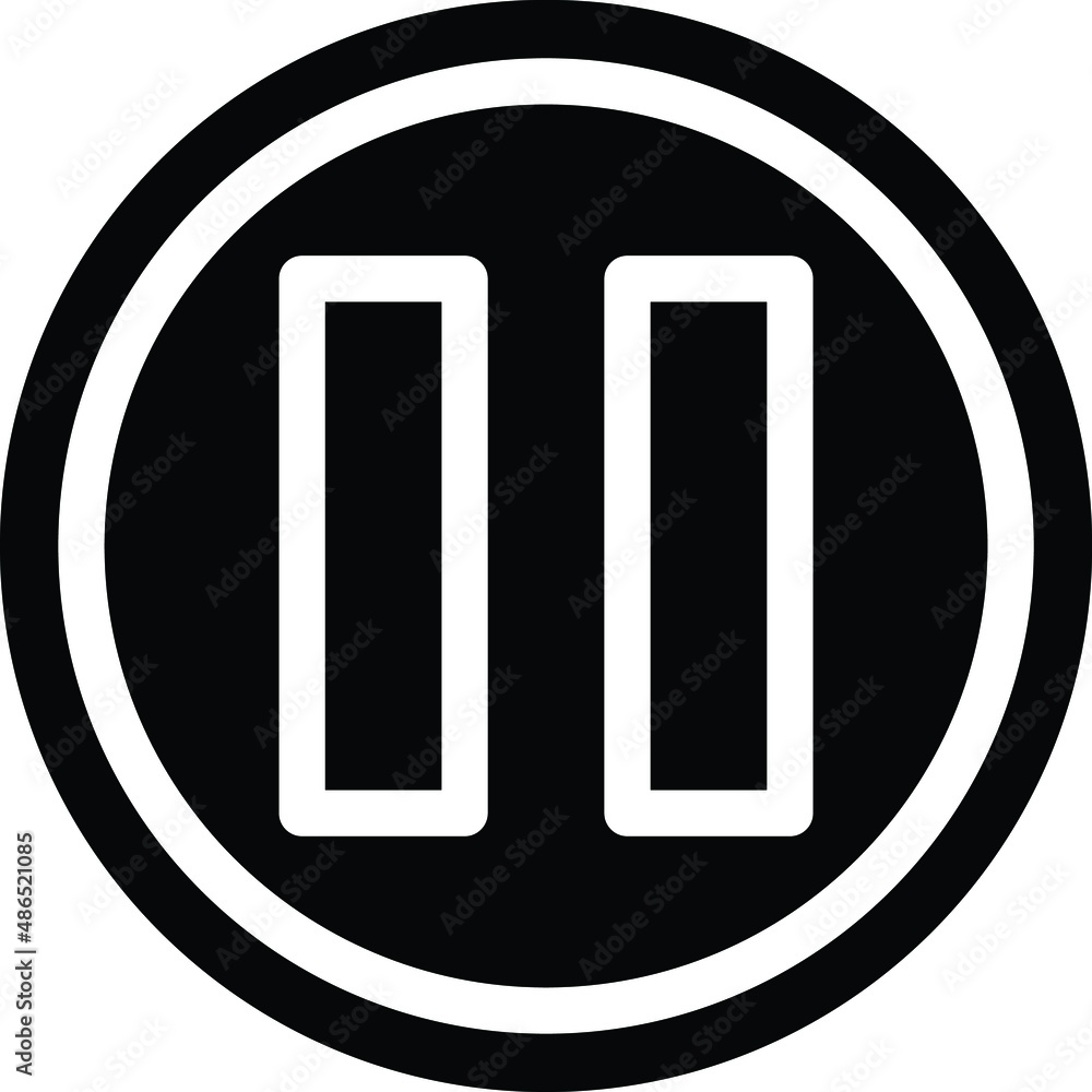 Pause Vector Icon Design Illustration Pause Vector Icon Design Illustration