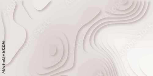 Abstract paper cut background. Topography concept. Vector illustration