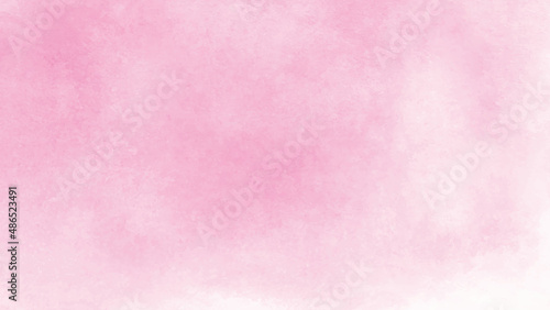 Romantic pink watercolor background. Aquarelle paint paper texture stain element for text design, greeting card, template. Vector illustration