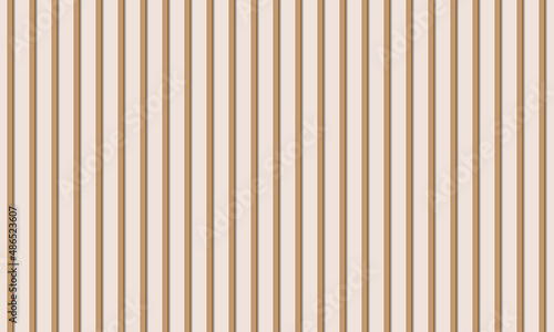 Vertical art lines with shadow. Abstract color stripes vector background.