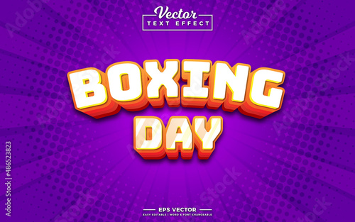 Boxing Day 3d editable text effect