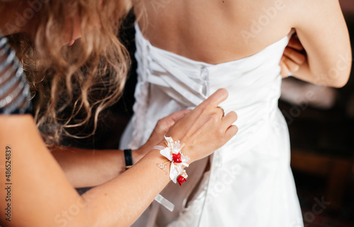 Brautjungfernkleid zum Schn  ren f  r die Freundin