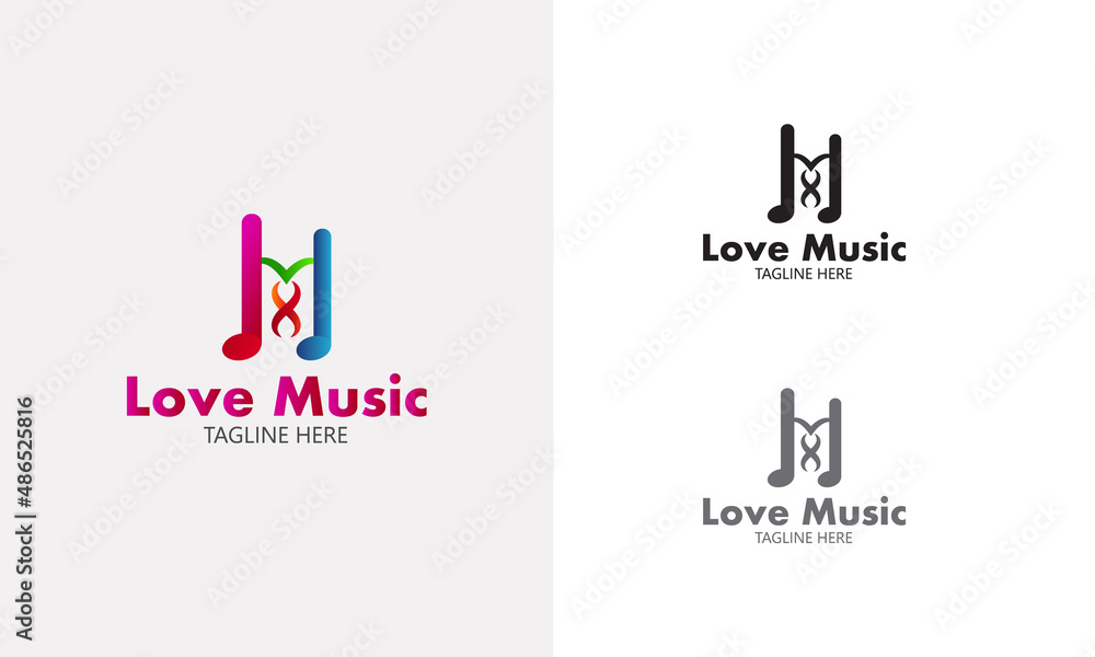 Professional Love Music logo for company and business
