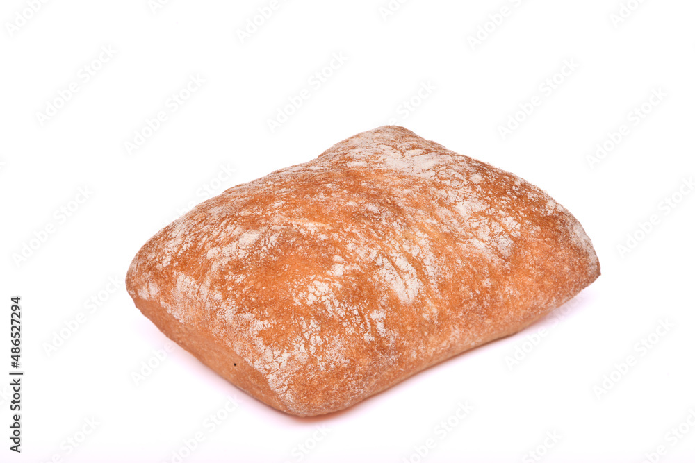 Loaf of bread sprinkled with white powder.. Loaf of bread sprinkled with white powder..