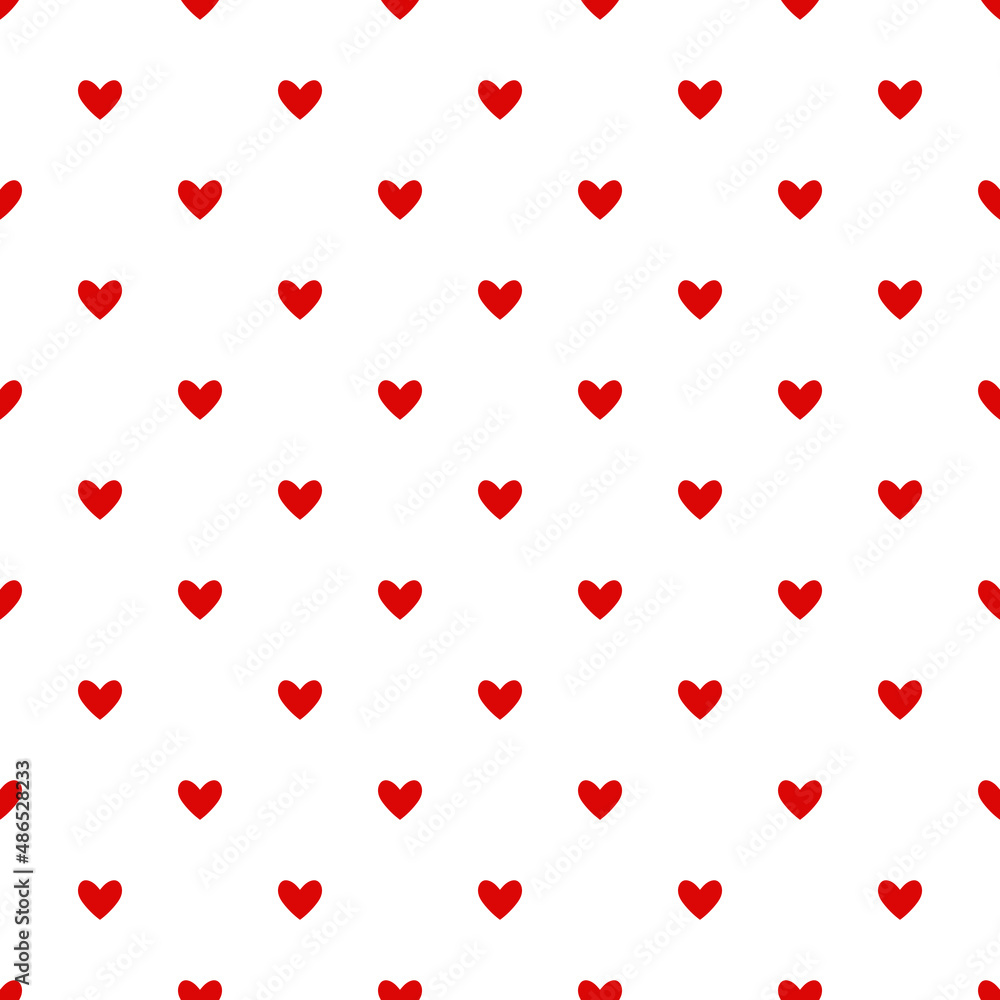 Small cute hearts background. Seamless pattern for Valentine's Day.