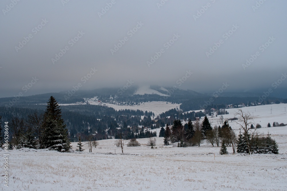 Fototapeta premium ski resort in the mountains