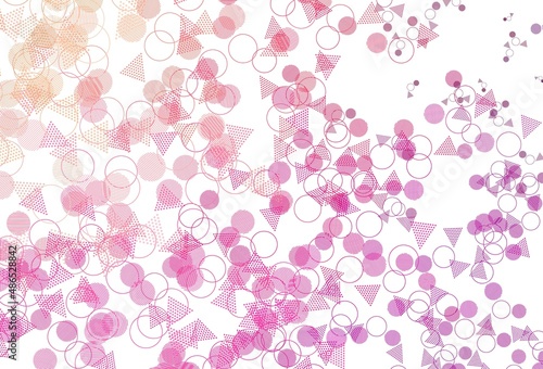 Wallpaper Mural Light Pink, Yellow vector background with triangles, circles. Torontodigital.ca