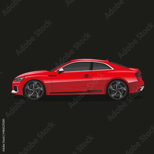 Red car illustration