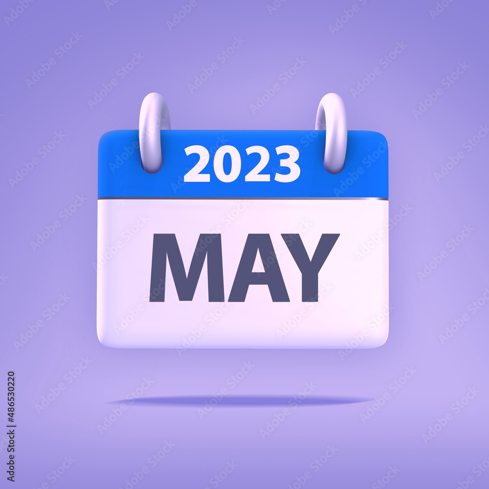3D Wallpaper for Calendar day, month, year 2023 - Icon month may for agenda, meeting appointment time - Reminder icon 3D Wallpaper for Calendar day, month, year 2023 - Icon month may for agenda, meeting appointment time - Reminder icon