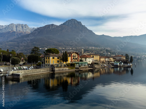 Mandello del Lario on shores of Lake Como, Lombardy, Italy photo